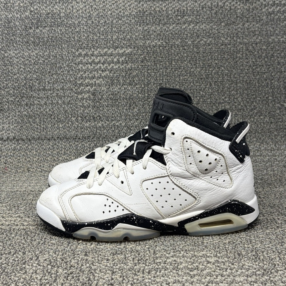 Air Jordan 6 Retro Reverse Oreo White Black 5.5Y Women's 7 384665-112 Sneakers